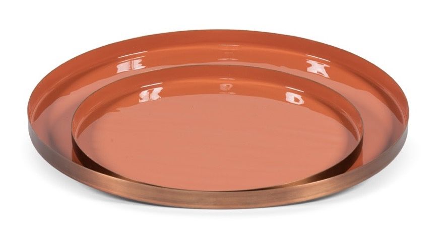 Dienblad Copper, Kleur: Terracotta, Size: S