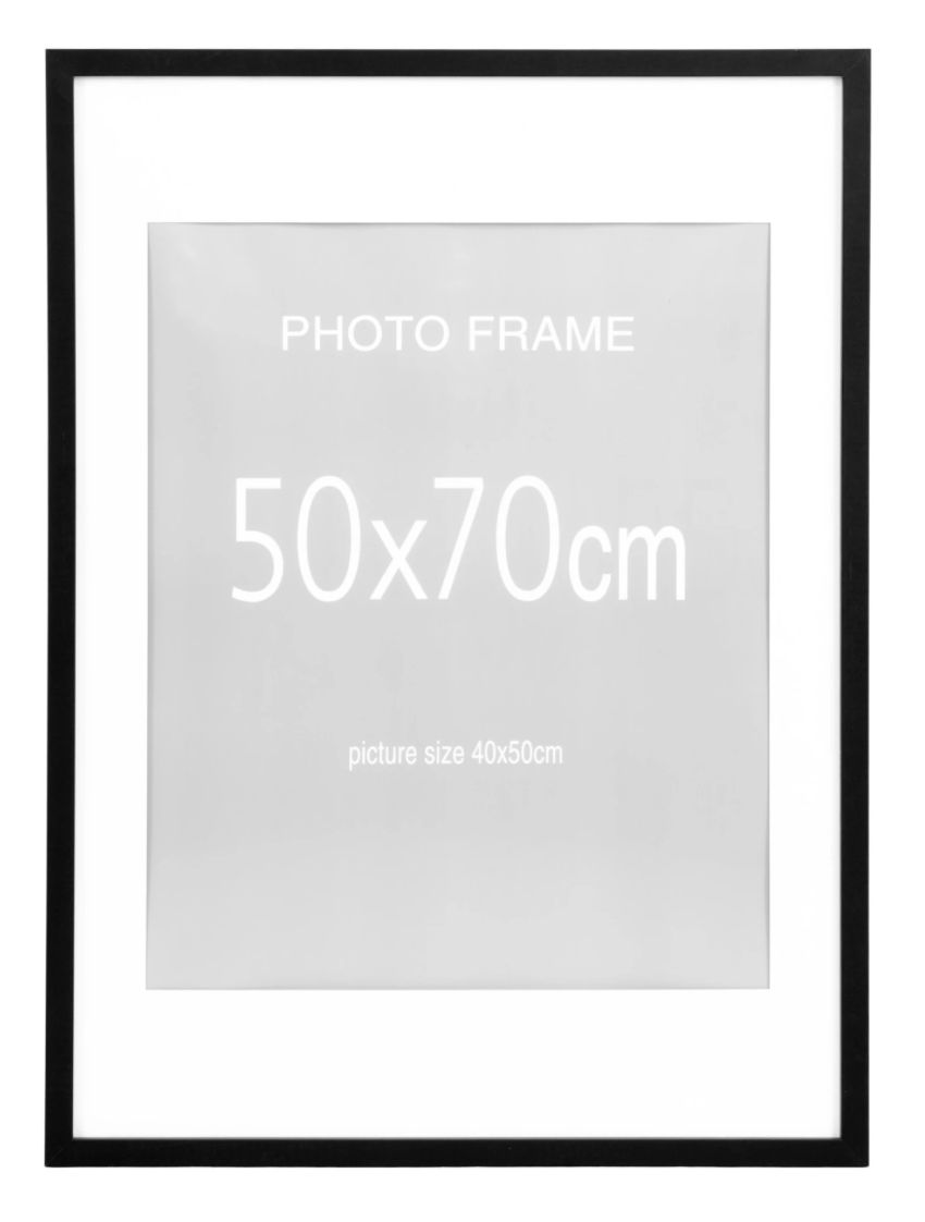 Fotokader Marbella - zwart of naturel, Kleur: Zwart