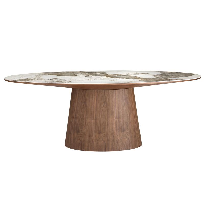 Eetkamertafel Oval Elegance - walnoot