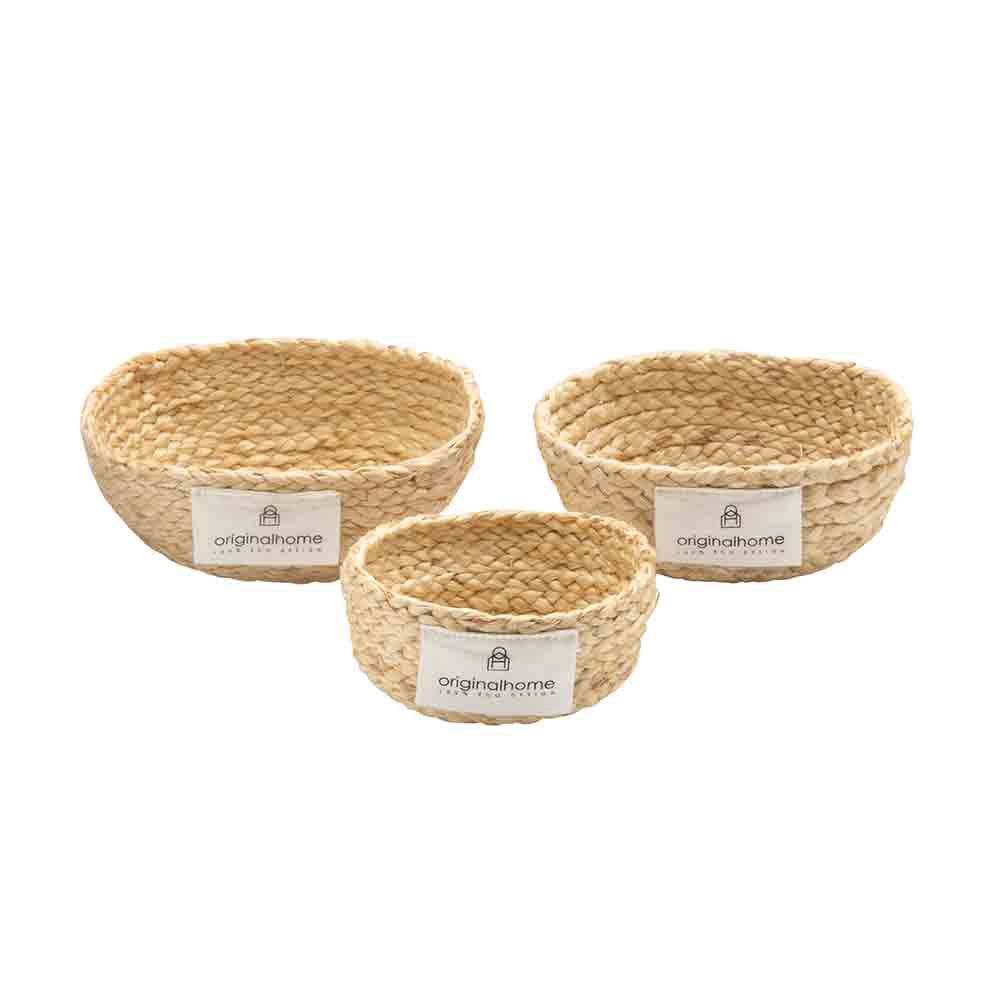 Jute schalen - set van 3