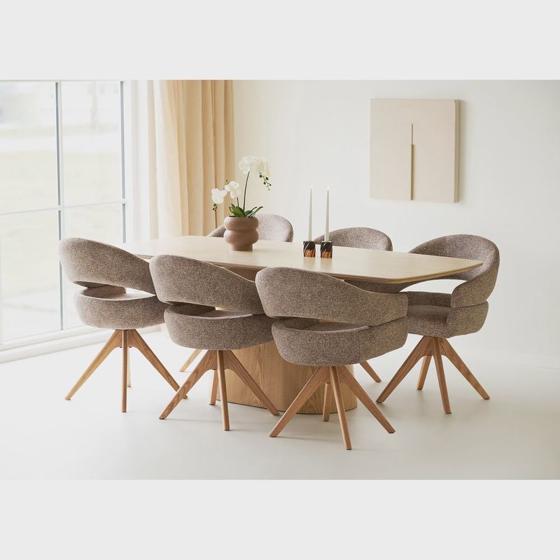 Eetkamerset Noli - Tafel + 6 Stoelen