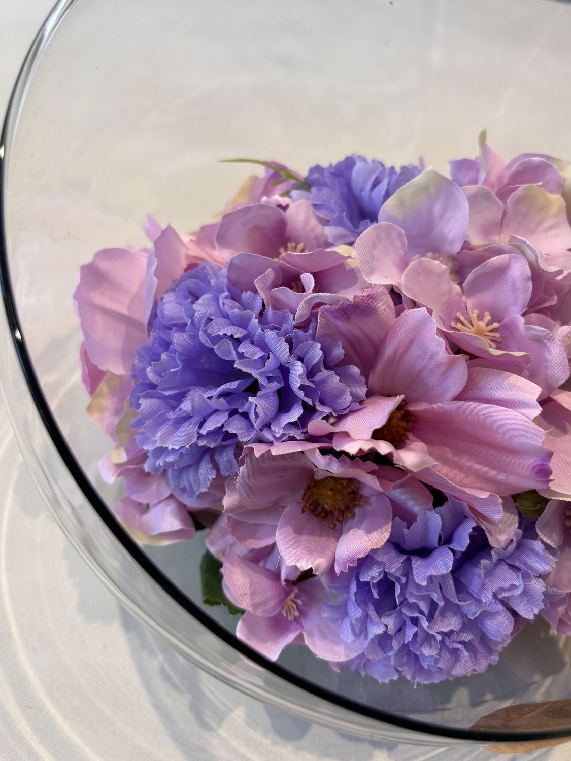 Eco schaal Bob  met kunstbloemen
