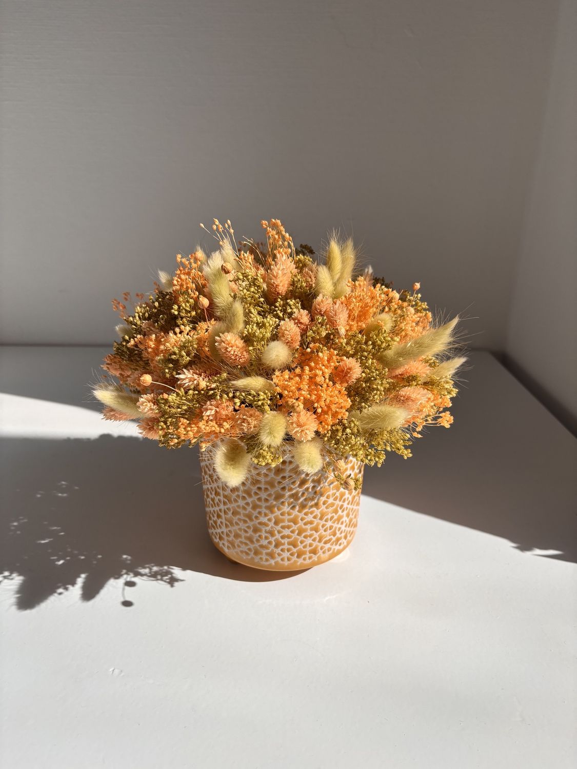 Bloempot Bloem met droogbloemen