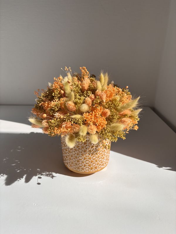 Bloempot Bloem met droogbloemen