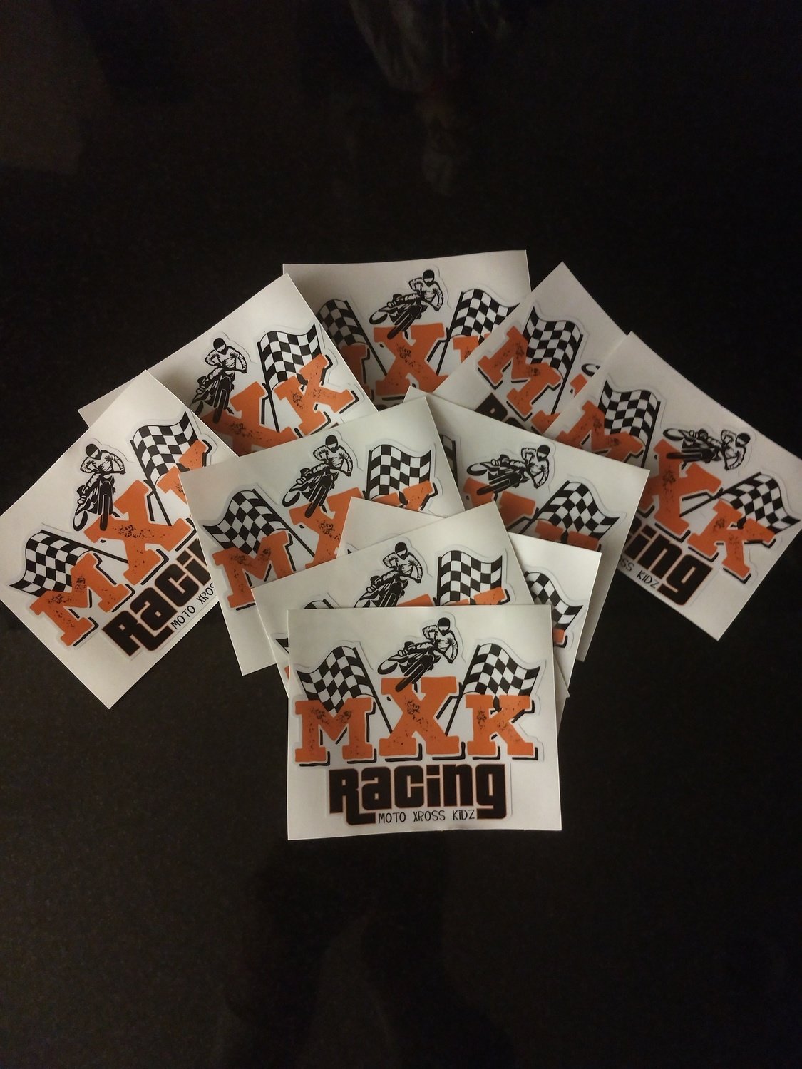 Pack of 10 MXK RACING Fun Stickers