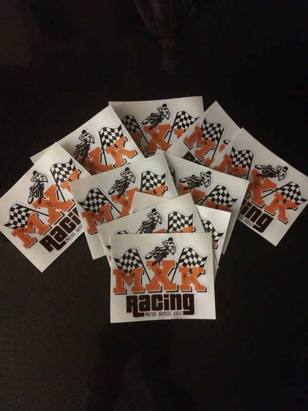 Pack of 10 MXK RACING Fun Stickers