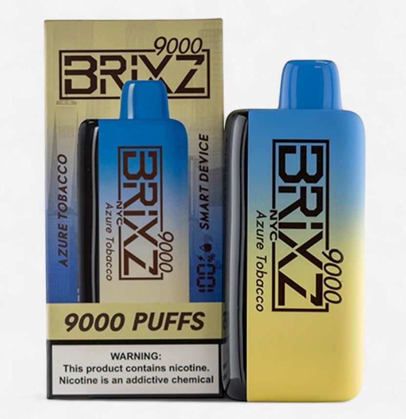 Brixz 9000 Puff Disposable Vape, Type: Azure Tobacco 3%