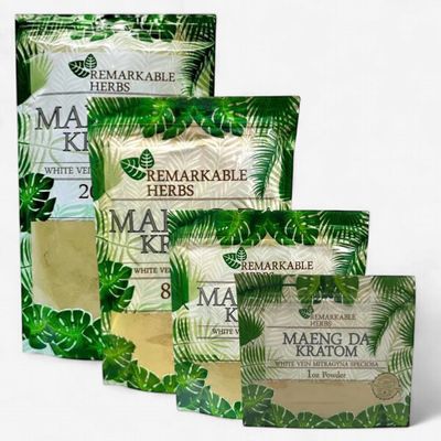 Remarkable Herbs Kratom Powder, White Vein Maeng Da Kratom
