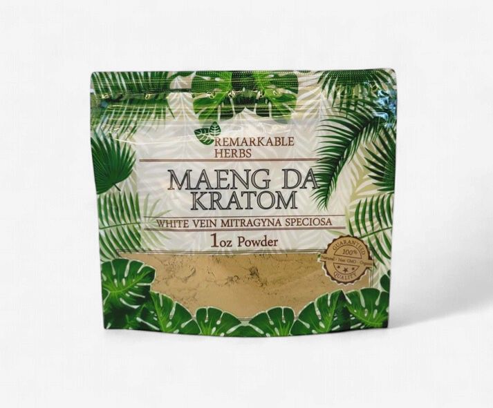 Remarkable Herbs Kratom Powder, White Vein Maeng Da Kratom, Package Size: 1 oz