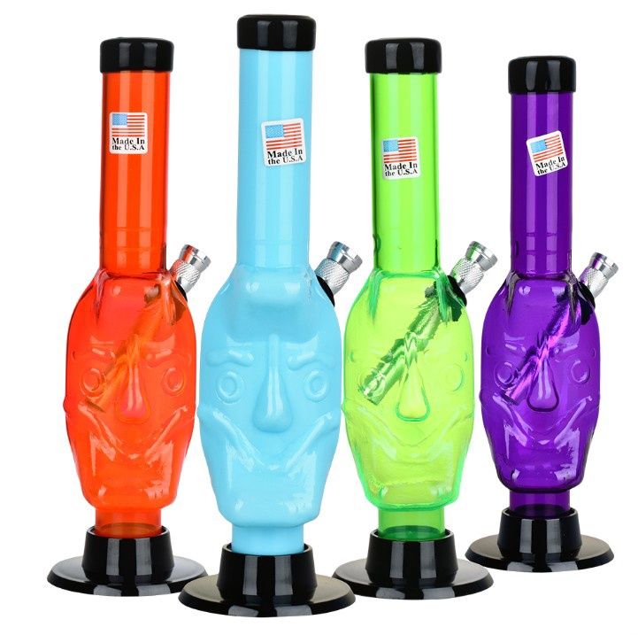 Moon Face Acrylic Water Pipe | 8"