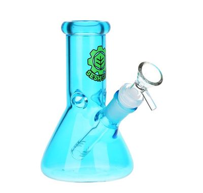 SeshGear Shorty Beaker Color Glass Water Pipe | 5.75" | 14mm F