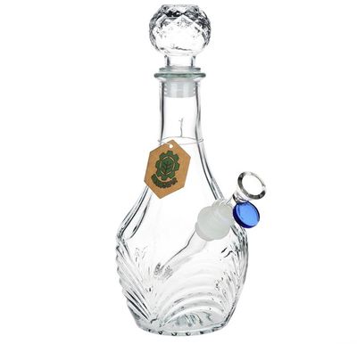 SeshGear Vintage Decanter Style Glass Water Pipe | High Stripe | 10.75" | 14mm F