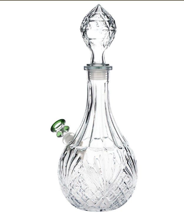 SeshGear Vintage Decanter Style Glass Water Pipe | Water Drop | 12.5" | 14mm F