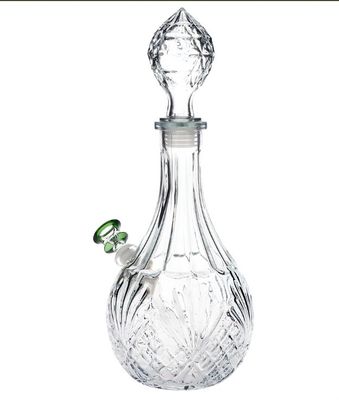 SeshGear Vintage Decanter Style Glass Water Pipe | Water Drop | 12.5" | 14mm F