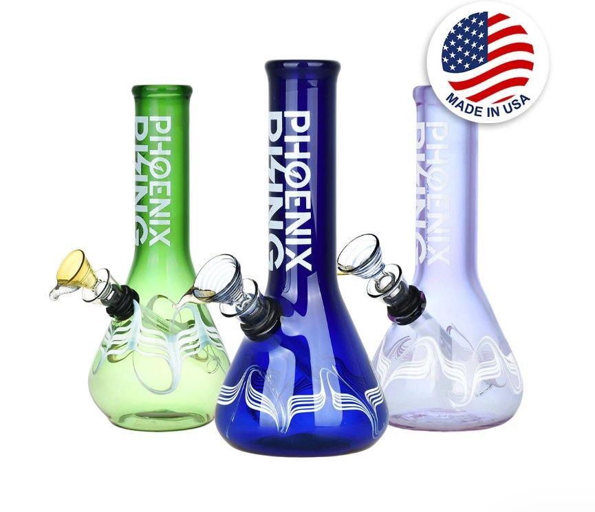 Phoenix Rising Beaker Base Water Pipe | 7"