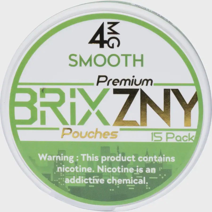 BrixZNYC Nicotine Pouches, Smooth, Strength: 4mg