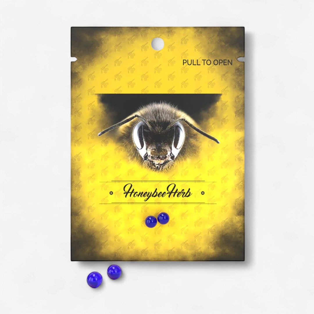 Honeybee Herb | Sapphire Blue Terp Pearls, Size: 4mm