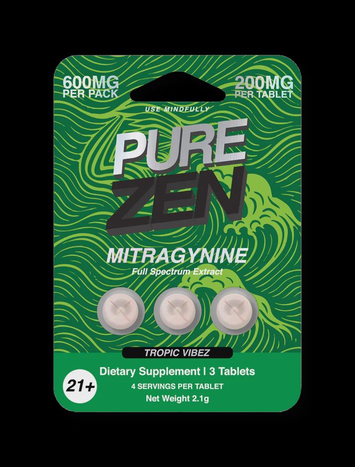 Pure Zen | 200mg Kratom Tablets, Flavor: Tropic Vibez