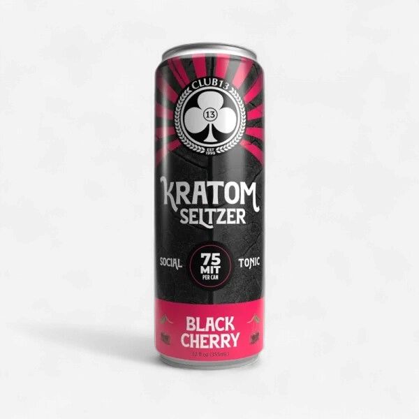 Club13 Kratom Seltzers | Black Cherry - 75 MIT