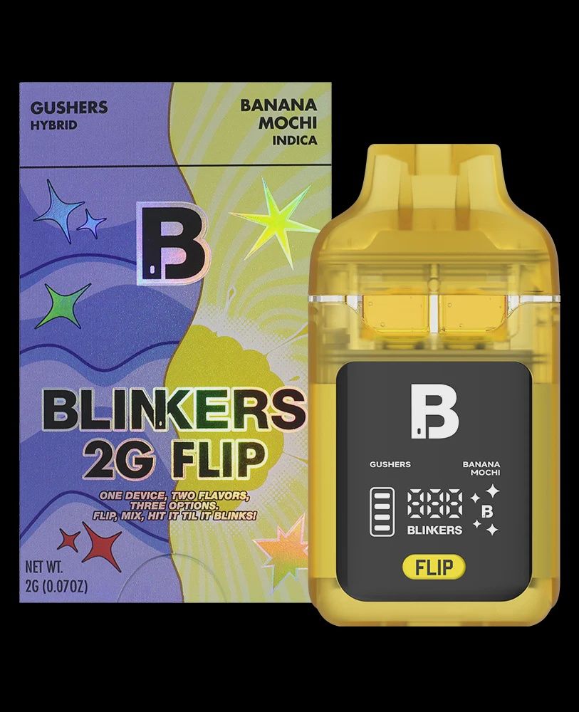 Blinkers | Gushers / Banana Mochi THC-P 2g Dual Tank Flip Vape