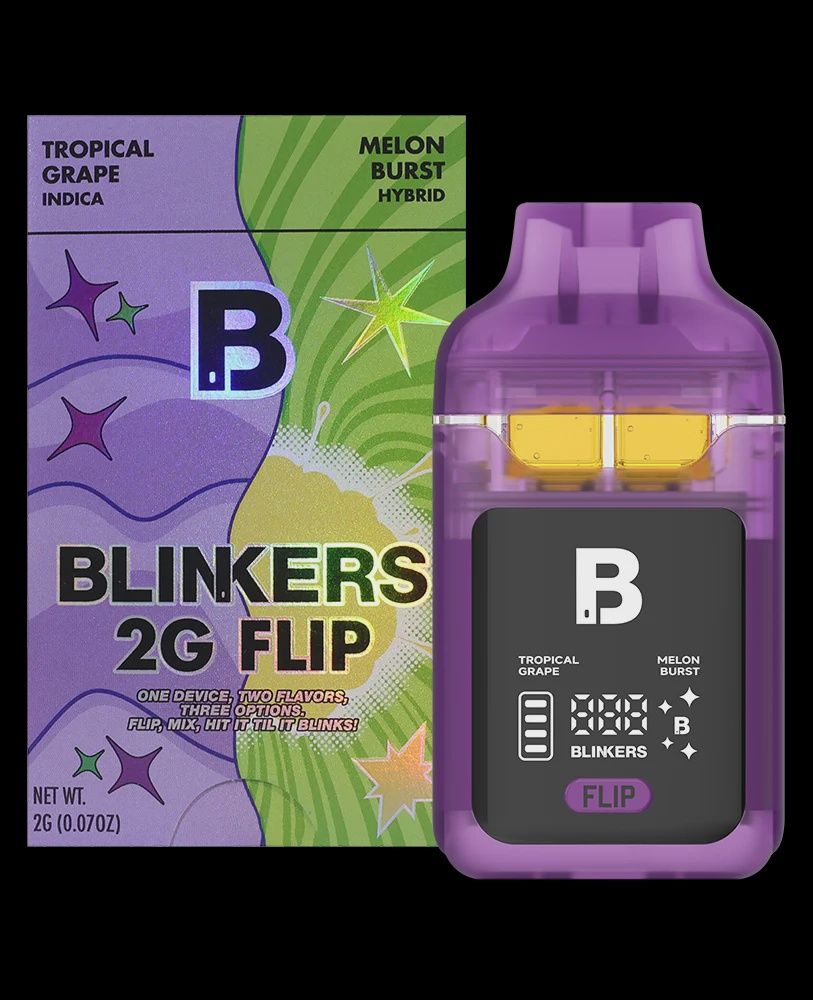 Blinkers | Tropical Grape / Melon Burst THC-P 2g Dual Tank Flip Vape