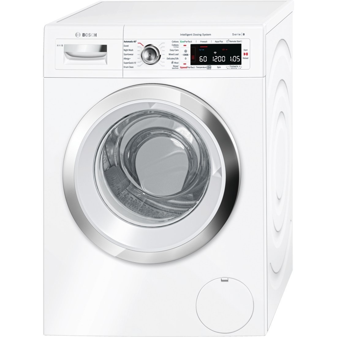 Bosch 9kg 1400 Spin IDOS Home Connect Washing Machine WAWH8660GB White