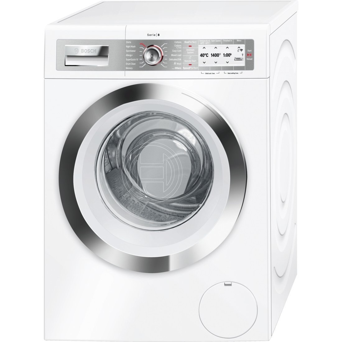 Bosch 9kg 1400 Spin IDOS Home Connect Washing Machine WAYH8790GB White