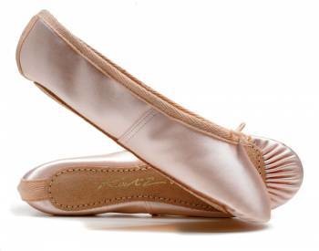 KATZ Full Sole Pink Satin Ballet Shoes