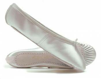 KATZ Full Sole White Satin Ballet Shoes