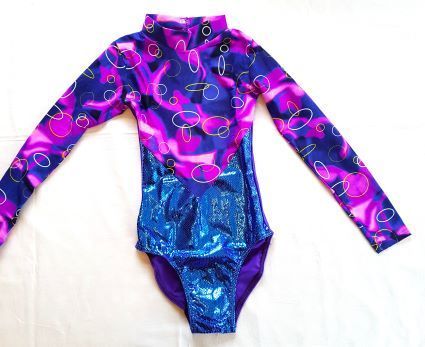 Katz - Turtle-neck Long-sleeve Leotard - 2102