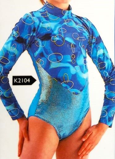 Katz - Turtle-neck Long-sleeve Leotard -2104