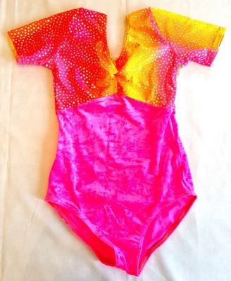 Katz - Short Sleeve Leotard with Ruche - 2107