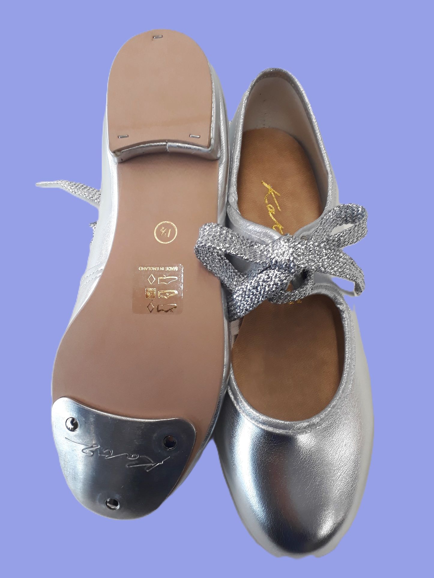 SALE - Katz Silver Tie-Tap shoes