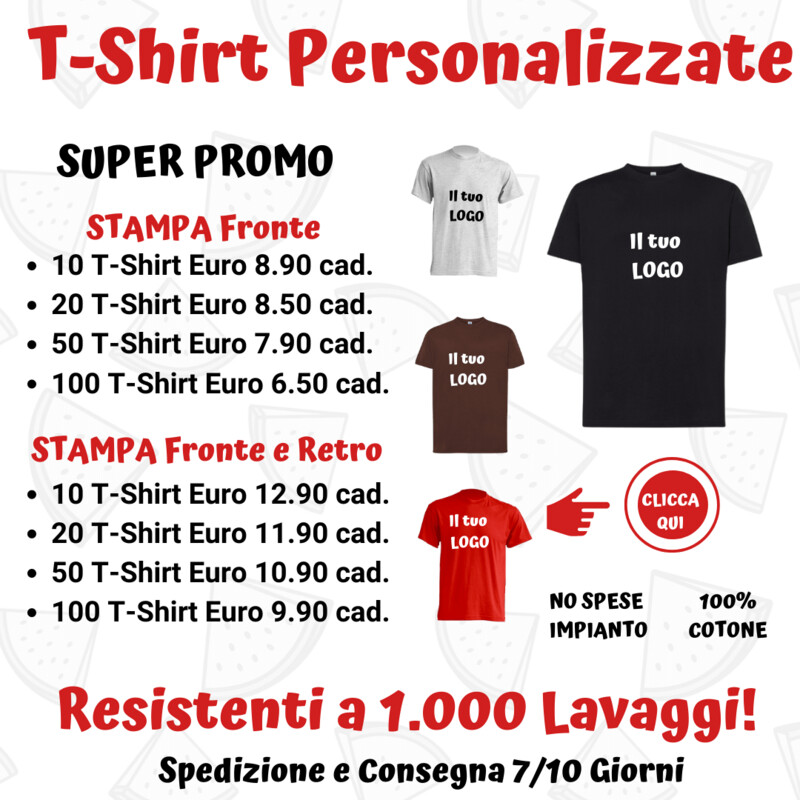 T-shirt personalizzate con Logo  - SCONTI QUANTITA'