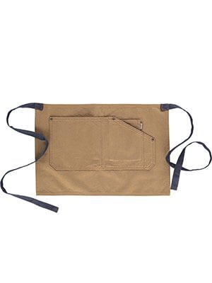 Grembiule barman corto beige  tasca Denim unisex