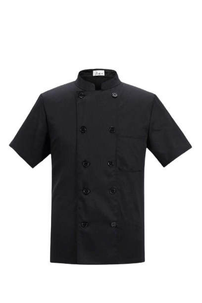 giacca cuoco manica corta colore nero