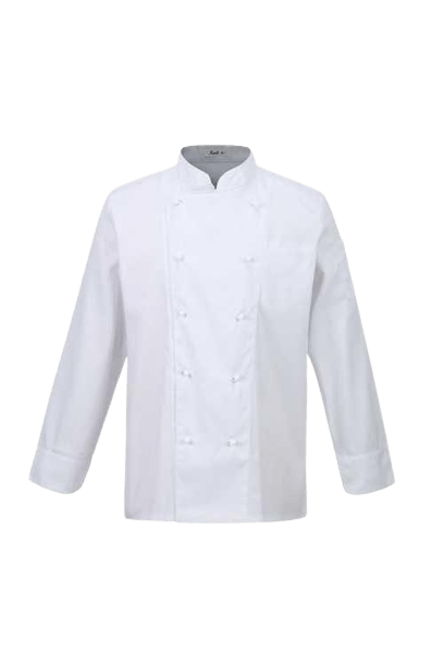 GIACCA CUOCO CLASSICA MANICA LUNGA, Colore: Bianco