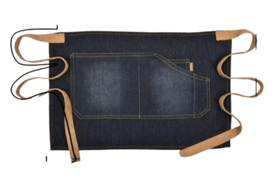 Grembiule pub corto unisex jeans tasca Denim
