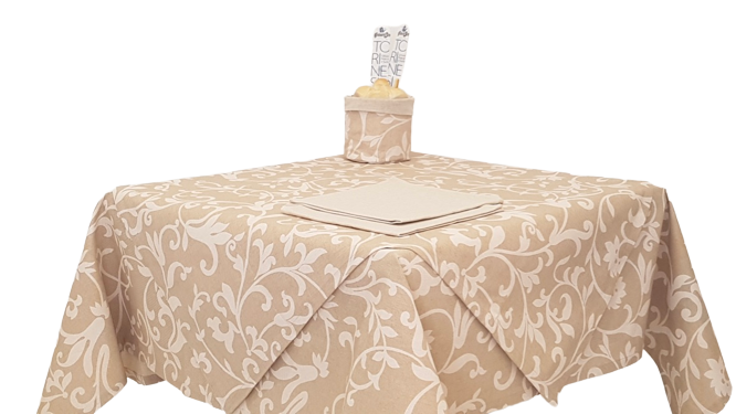 Tovaglia Antimacchia  cm 135 x 135 Maiorca Giglio Corda