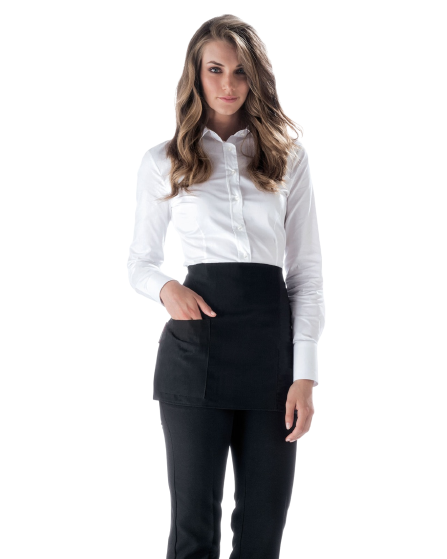 camicia manica lunga donna slim fit in elastan bianca