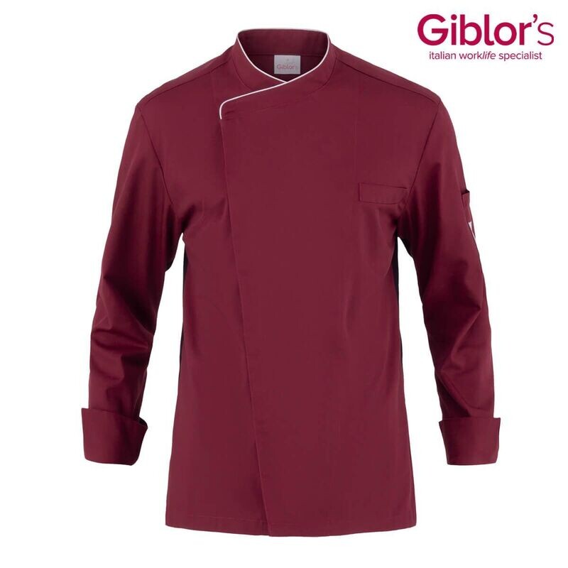 Giacca cuoco Giblor's Patrizio colore Bordeau