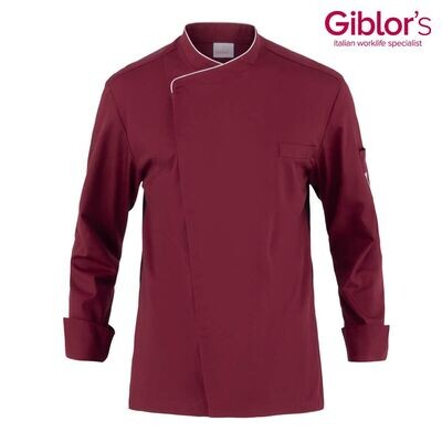 Giacca cuoco Giblor's Patrizio colore Bordeau