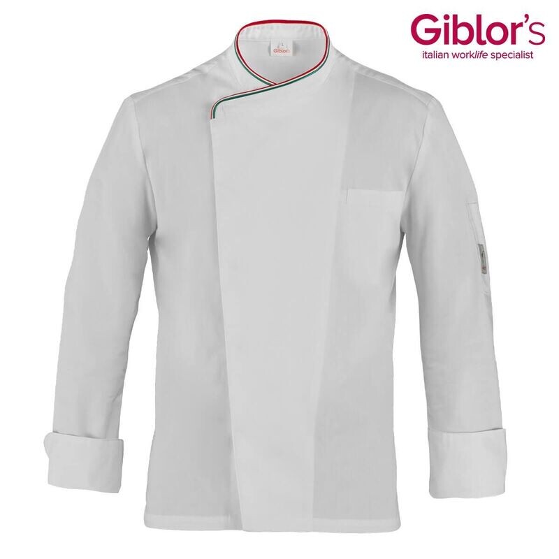 Giacca cuoco Giblor's Patrizio tricolore Giacca cuoco Giblor's Patrizio tricolore