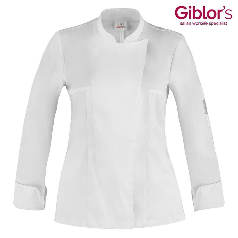 Giacca da cuoca Giblor's Celine colore bianco