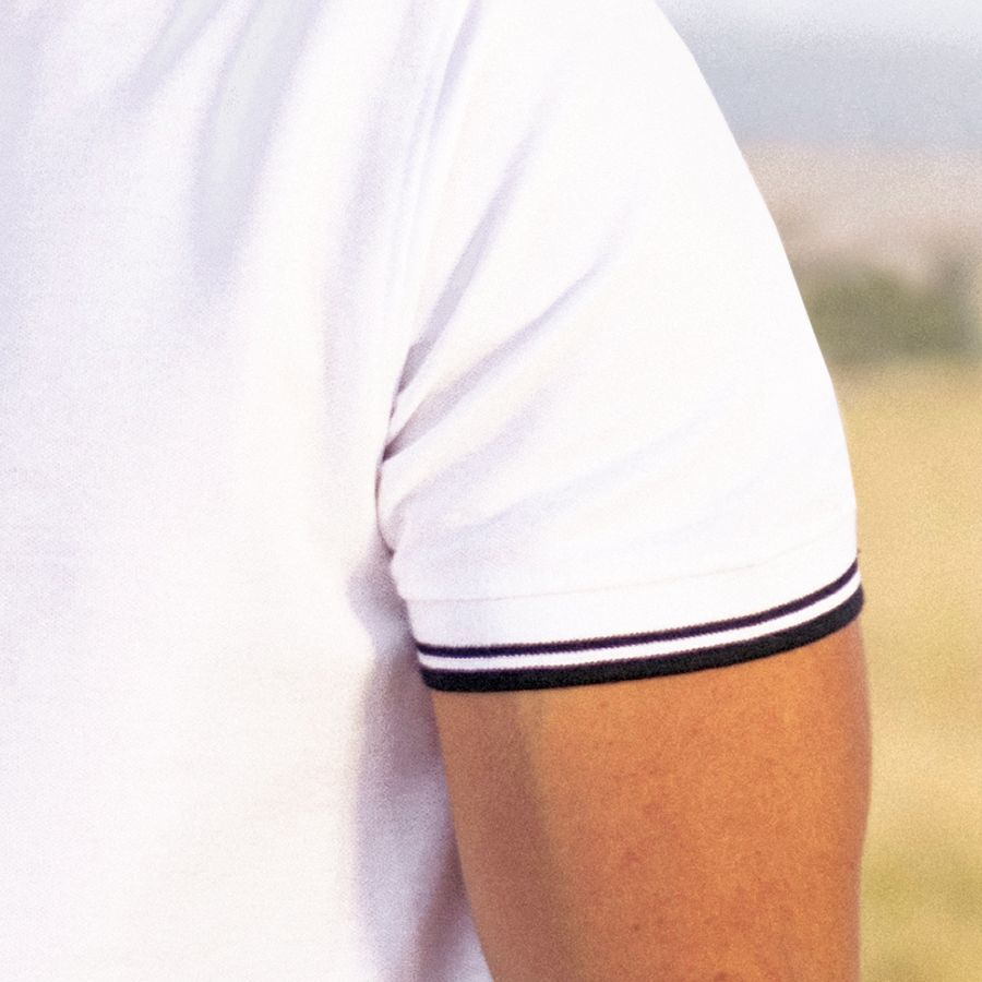 POLO UOMO MANICA CON RIGHE A CONTRASTO