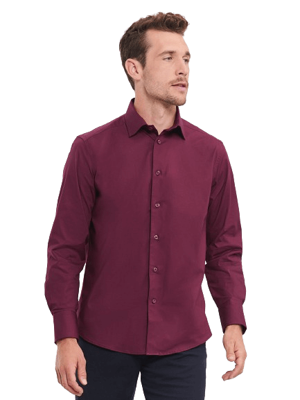 camicia uomo luxury strech per cameriere bordeaux