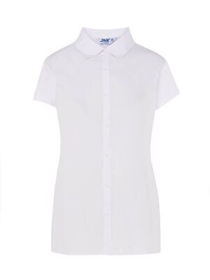 camicia in popeline manica corta donna per cameriera bianca
