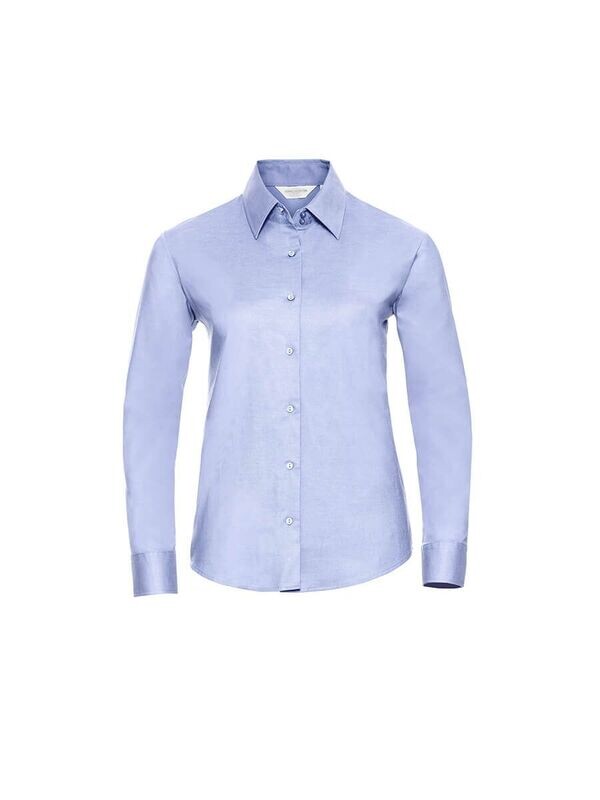 camicia donna oxford m. lunga elegante celeste