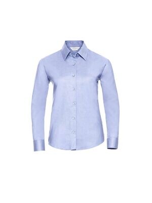camicia donna oxford m. lunga elegante celeste