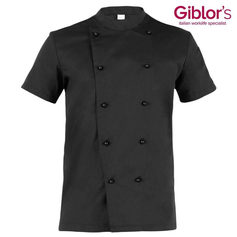 Giacca cuoco maniche corte Giblor's Tommaso colore nero